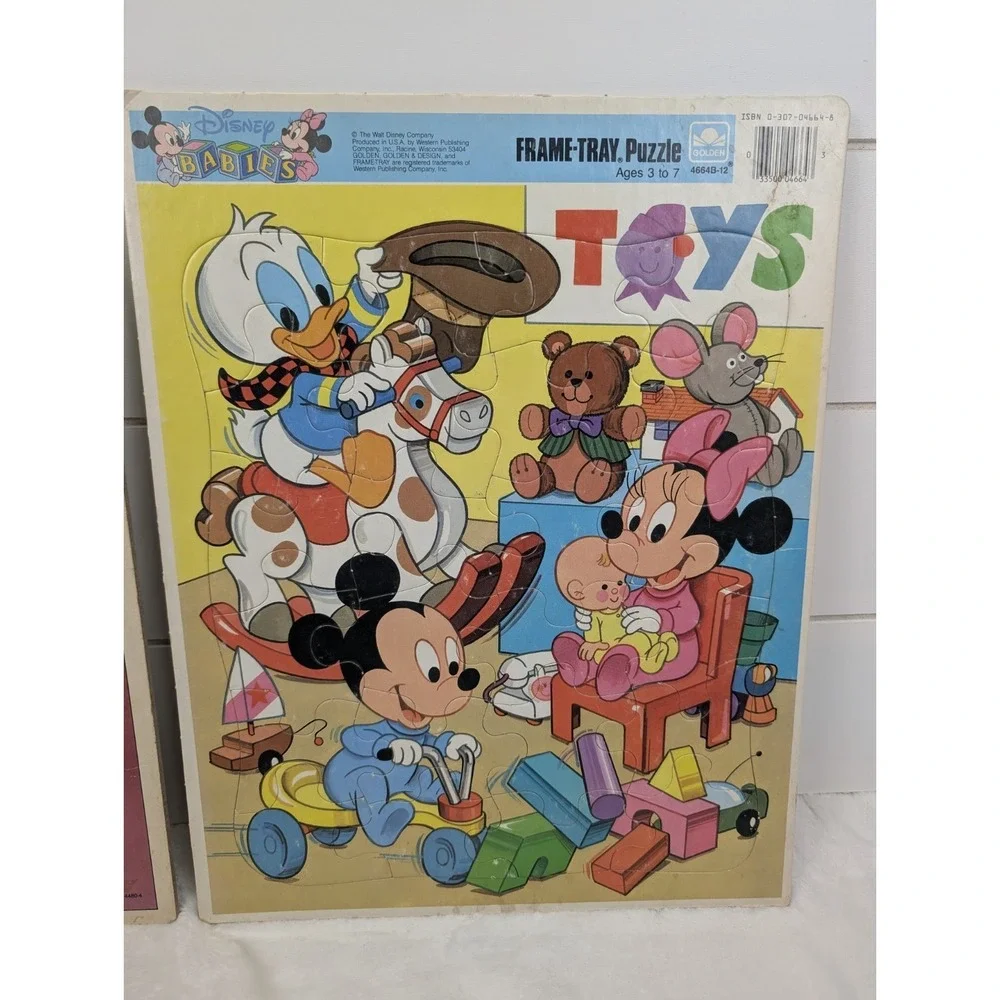 Vintage Muppet Babies Frame Tray‎ Puzzle Disney Babies Miss Piggy Mickey 80s